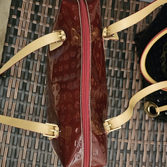 Arcadia Burgundy & Tan Leather Bag - Picture 9 of 9